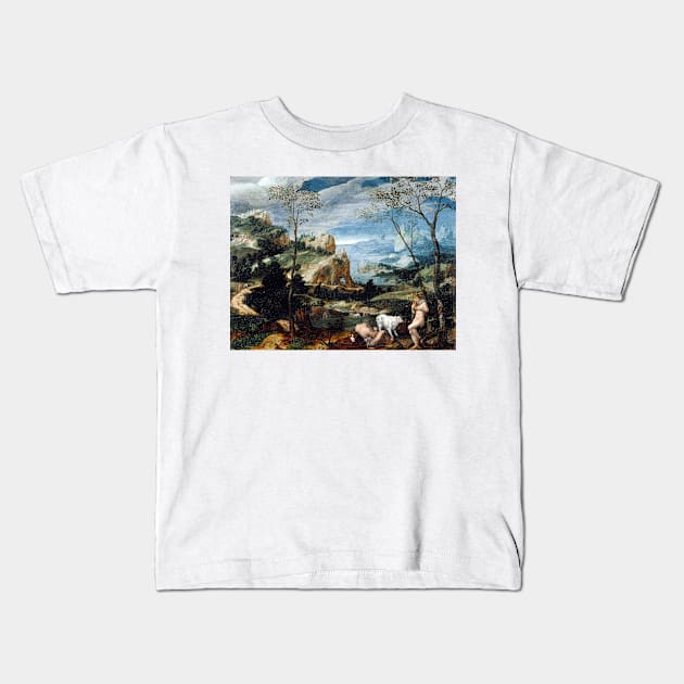Landscape with Mercury and Argus Kids T-Shirt by pdpress